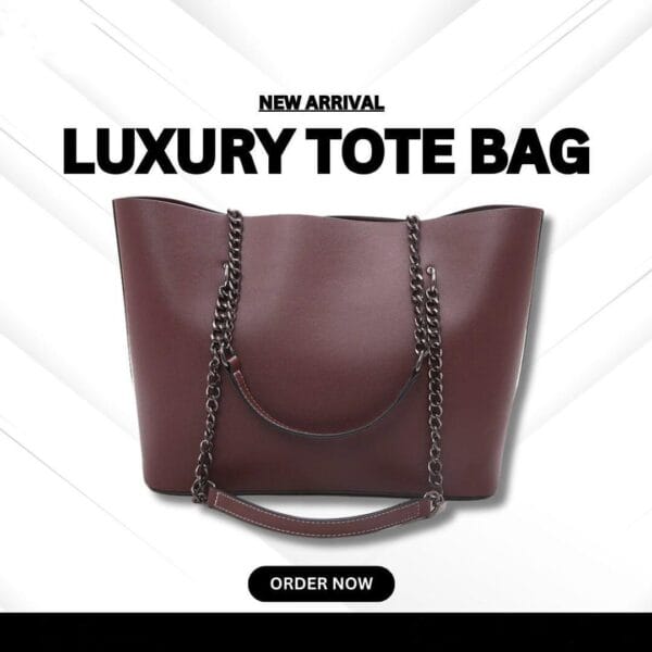 Chic PU Leather Women's Tote Bag - Image 3