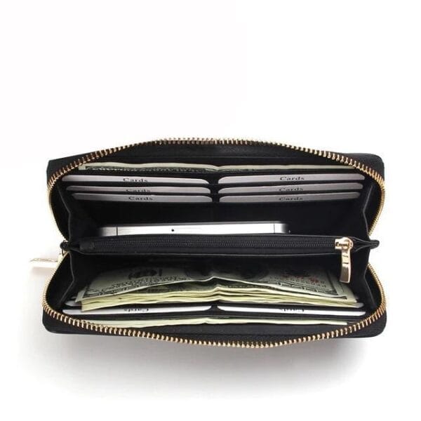 Stylish Women's Red PU Leather Clutch - Image 3