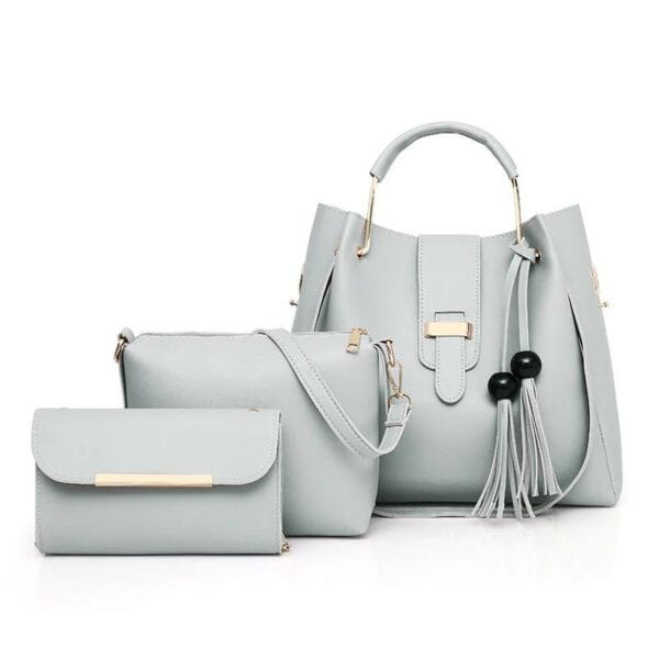 3 Pcs Women’s PU Leather Shoulder Bag - Image 5