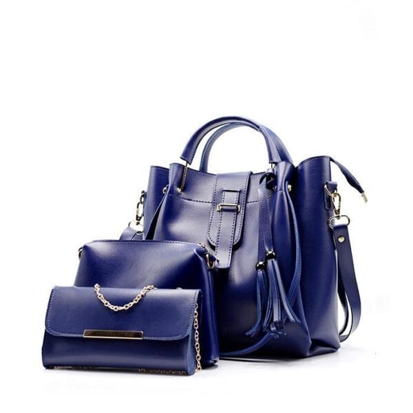 3 Pcs Women’s PU Leather Shoulder Bag - Image 2